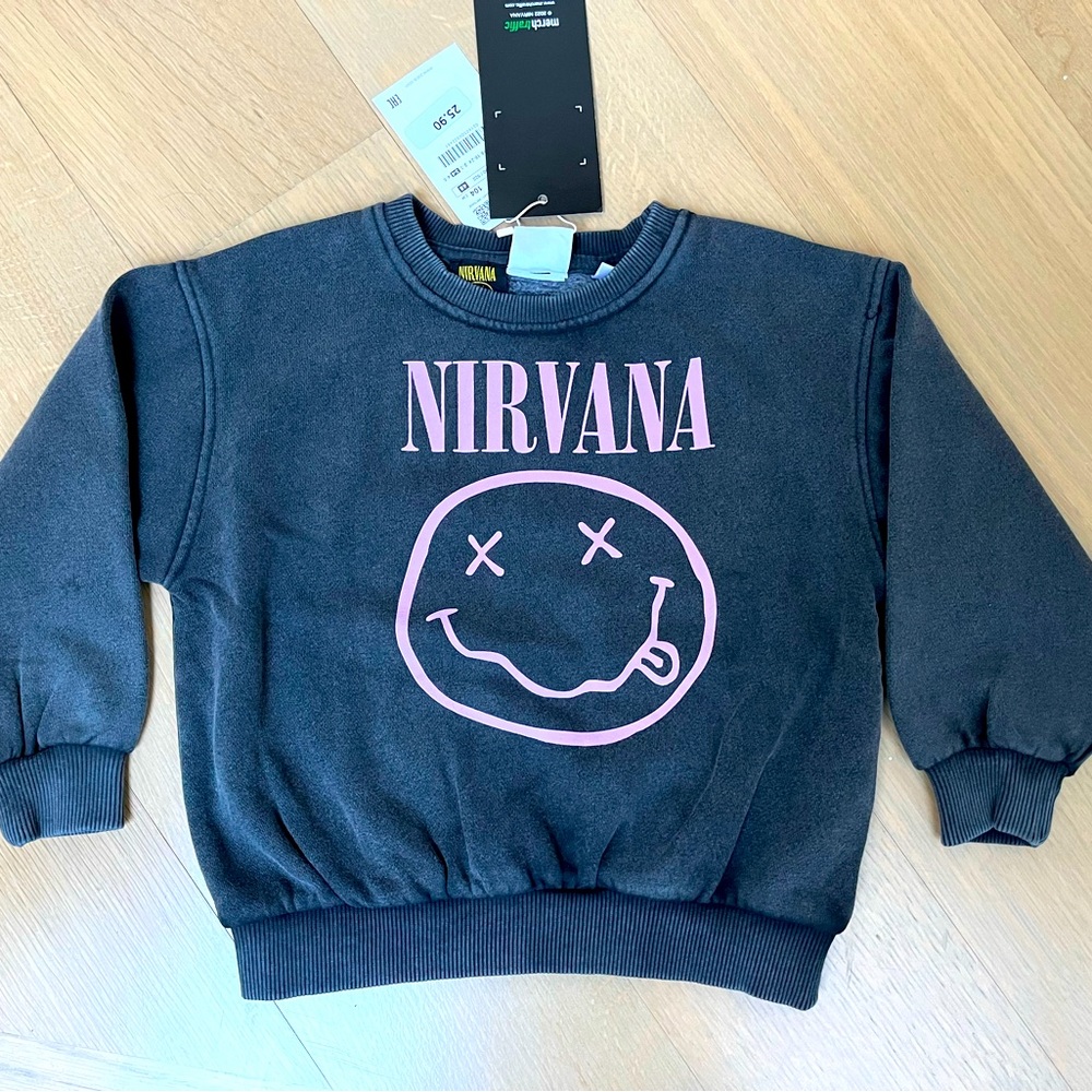 Zara NIRVANA sweatshirt, 3/4Y